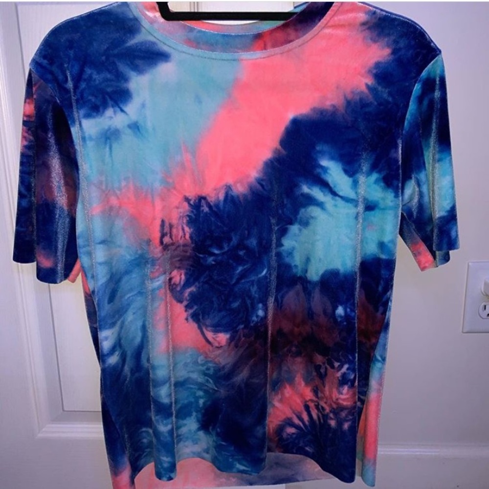 Tie dye velvet shirt